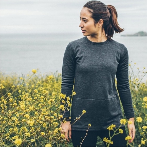 Taylor Stitch Tops - Taylor Stitch The Chandler Gray Sweatshirt with Side Zipper and Hidden Pocket
